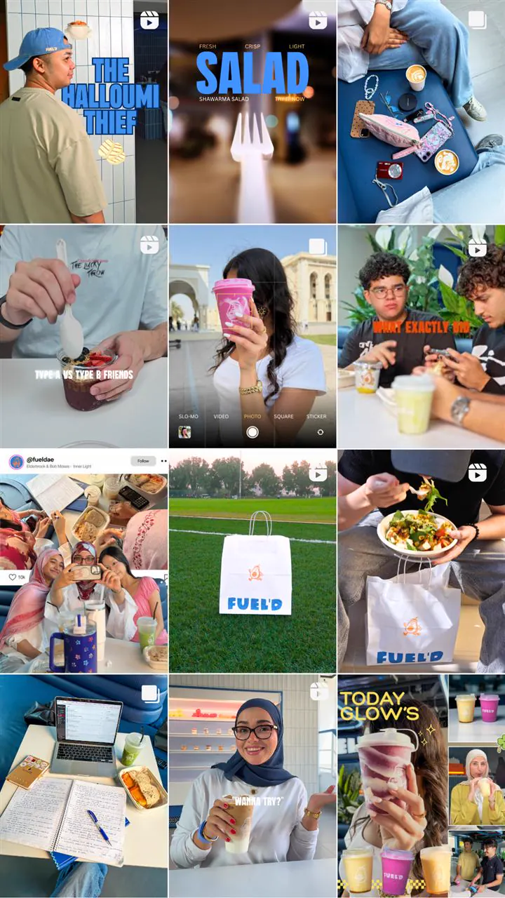 Fuel'd Instagram grid planned for October, with designed covers