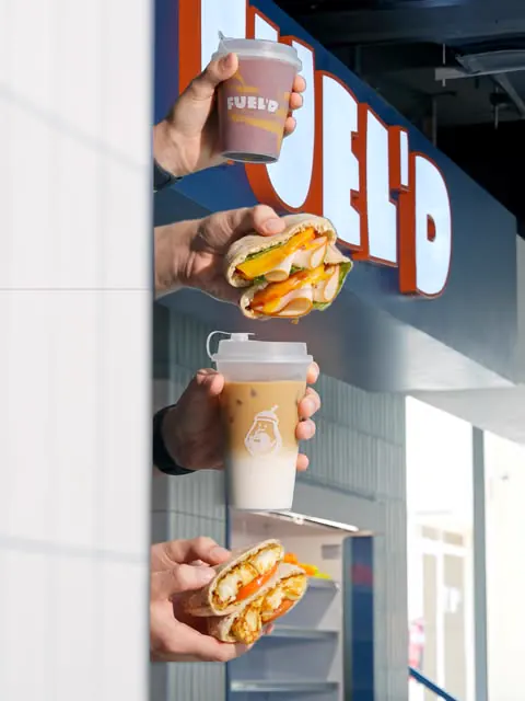 Fuel'd post: sandwich with Arabic caption