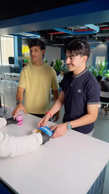 Fuel'd reel: students studying at the cafe