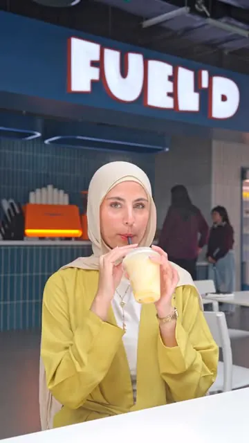 Fuel'd reel: a student with a smoothie